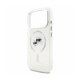 Skaidrus dėklas Apple iPhone 18 Pro telefonui "Karl Lagerfeld IML K&CH Heads Metal Frame MagSafe Case"