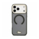 Juodas dėklas Apple iPhone 18 Pro Max telefonui "Lacoste PC/TPU Frosted Finish Gold Logo MagSafe Case"