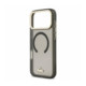 Juodas dėklas Apple iPhone 18 Pro Max telefonui "Lacoste PC/TPU Frosted Finish Gold Logo MagSafe Case"