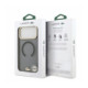 Juodas dėklas Apple iPhone 18 Pro Max telefonui "Lacoste IML Shockproof Petit Pique Gold Logo MagSafe Case"