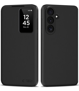 Matinis juodas atverčiamas dėklas Samsung Galaxy S26 FE telefonui "Tech-Protect Smart Wallet"