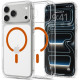 Skaidrus (oranžinis) dėklas Apple iPhone 17 Pro Max / 18 Pro Max telefonui "Spigen Ultra Hybrid Magsafe"