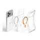 Skaidrus (oranžinis) dėklas Apple iPhone 17 Pro Max / 18 Pro Max telefonui "Spigen Ultra Hybrid Magsafe"