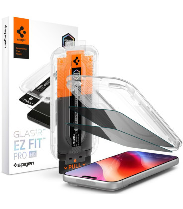 (Privacy) Apsauginis grūdintas stiklas Apple iPhone 18 Pro Max telefonui "Spigen Glas.TR EZ Fit Pro AC HD 2-Pack"