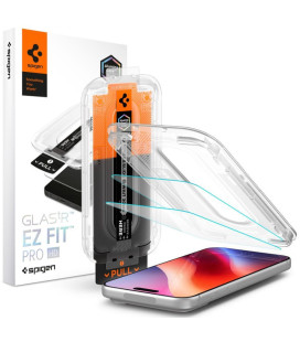 Apsauginis grūdintas stiklas Apple iPhone 16 Pro / 17 / 17 Pro / 18 Pro telefonui "Spigen Glas.TR EZ Fit Pro AC HD 2-Pack"