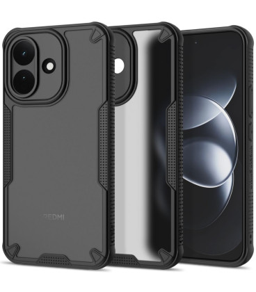 Matinis juodas dėklas Xiaomi Redmi Note 17 Pro 5G telefonui "Tech-Protect Rugged Shield"