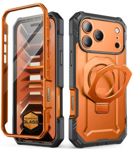 Oranžinis dėklas Apple iPhone 17 Pro Max / 18 Pro Max telefonui "Supcase Grip Pro MAG Magsafe"