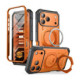 Oranžinis dėklas Apple iPhone 17 Pro Max / 18 Pro Max telefonui "Supcase Grip Pro MAG Magsafe"