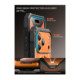 Oranžinis dėklas Apple iPhone 17 Pro Max / 18 Pro Max telefonui "Supcase Grip Pro MAG Magsafe"