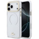 Skaidrus dėklas Apple iPhone 18 Pro Max telefonui "Lacoste PC/TPU Frosted Finish Gold Logo MagSafe Case"