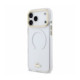 Skaidrus dėklas Apple iPhone 18 Pro Max telefonui "Lacoste PC/TPU Frosted Finish Gold Logo MagSafe Case"
