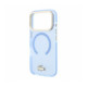 Mėlynas dėklas Apple iPhone 18 Pro Max telefonui "Lacoste PC/TPU Frosted Finish Gold Logo MagSafe Case"