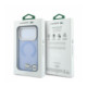 Mėlynas dėklas Apple iPhone 18 Pro Max telefonui "Lacoste PC/TPU Frosted Finish Gold Logo MagSafe Case"