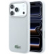 Pilkas dėklas Apple iPhone 18 Pro telefonui "Lacoste PVC Iconic Petit Pique Metal Logo MagSafe Case"