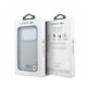 Pilkas dėklas Apple iPhone 18 Pro telefonui "Lacoste PVC Iconic Petit Pique Metal Logo MagSafe Case"