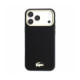 Juodas dėklas Apple iPhone 18 Pro telefonui "Lacoste PU Leather Champs Elysees Gold Logo MagSafe Case"