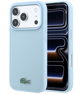 Mėlynas dėklas Apple iPhone 18 Pro telefonui "Lacoste PVC Iconic Petit Pique Metal Logo MagSafe Case"