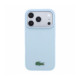Mėlynas dėklas Apple iPhone 18 Pro telefonui "Lacoste PVC Iconic Petit Pique Metal Logo MagSafe Case"