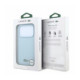 Mėlynas dėklas Apple iPhone 18 Pro telefonui "Lacoste PVC Iconic Petit Pique Metal Logo MagSafe Case"