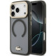 Juodas dėklas Apple iPhone 18 Pro telefonui "Lacoste PC/TPU Frosted Finish Gold Logo MagSafe Case"