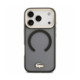 Juodas dėklas Apple iPhone 18 Pro telefonui "Lacoste PC/TPU Frosted Finish Gold Logo MagSafe Case"