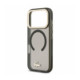 Juodas dėklas Apple iPhone 18 Pro telefonui "Lacoste PC/TPU Frosted Finish Gold Logo MagSafe Case"