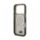 Juodas dėklas Apple iPhone 18 Pro telefonui "Lacoste PC/TPU Frosted Finish Gold Logo MagSafe Case"