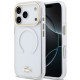 Skaidrus dėklas Apple iPhone 18 Pro telefonui "Lacoste PC/TPU Frosted Finish Gold Logo MagSafe Case"