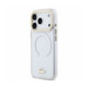 Skaidrus dėklas Apple iPhone 18 Pro telefonui "Lacoste PC/TPU Frosted Finish Gold Logo MagSafe Case"