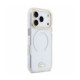 Skaidrus dėklas Apple iPhone 18 Pro telefonui "Lacoste PC/TPU Frosted Finish Gold Logo MagSafe Case"