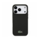 Juodas dėklas Apple iPhone 18 Pro telefonui "Lacoste PVC Iconic Petit Pique Metal Logo MagSafe Case"