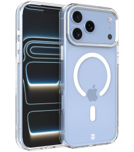 Skaidrus (Sidabrinės spalvos) dėklas Apple iPhone 17 Pro Max / 18 Pro Max telefonui "Tactical MagForce 2.0 Cover"