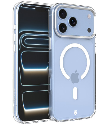 Skaidrus (Sidabrinės spalvos) dėklas Apple iPhone 17 Pro Max / 18 Pro Max telefonui "Tactical MagForce 2.0 Cover"