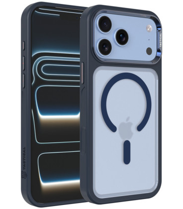 Mėlynas / skaidrus dėklas Apple iPhone 17 Pro Max / 18 Pro Max telefonui "Tactical MagForce Hyperstealth 3.0 Cover"