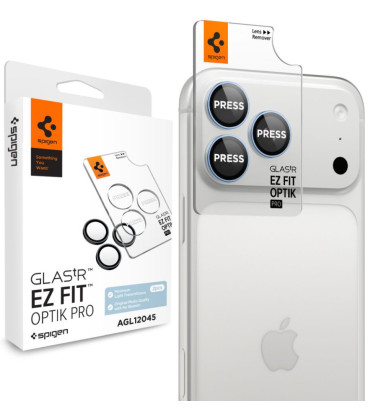 Šviesiai mėlyna kameros apsauga Apple iPhone 18 Pro / 18 Pro Max telefonui "Spigen Optik PRO Glas.TR EZ Fit 2-Pack"