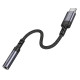 Pilkas audio adapteris USB-C - 3.5mm (DAC) "Borofone BV24 Graceful"