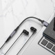 Pilkas audio adapteris USB-C - 3.5mm (DAC) "Borofone BV24 Graceful"