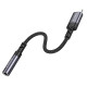 Pilkas audio adapteris Lightining - 3.5mm "Borofone BV24 Graceful"