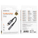 Pilkas audio adapteris Lightining - 3.5mm "Borofone BV24 Graceful"
