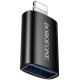 Juodas adapteris USB - Lightining"Borofone BV26"