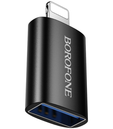 Juodas adapteris USB - Lightining"Borofone BV26"