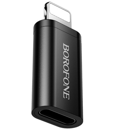 Juodas adapteris Type-C - Lightining "Borofone BV26A"