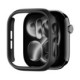 Juodas dėklas Apple Watch 12 (42 mm) laikrodžiui "Spigen Thin Fit"