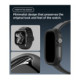 Juodas dėklas Apple Watch 12 (46 mm) laikrodžiui "Spigen Thin Fit"