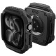 Matinis juodas dėklas Apple Watch 12 (42 mm) laikrodžiui "Spigen Rugged Armor"