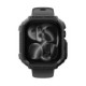 Matinis juodas dėklas Apple Watch 12 (42 mm) laikrodžiui "Spigen Rugged Armor"
