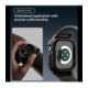 Matinis juodas dėklas - apyrankė Apple Watch 12 (46 mm) laikrodžiui "Spigen Rugged Armor Pro"