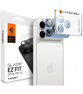 Šviesiai mėlyna kameros apsauga Apple iPhone 18 Pro Max telefonui "Spigen Optik PRO XL Glas.TR EZ Fit"