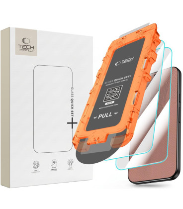 Apsauginis grūdintas stiklas Google Pixel 9 Pro XL / 10 Pro XL / 11 Pro XL telefonui "Tech-Protect Quick Set+ 2-Pack"
