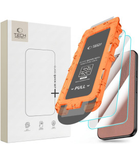 Apsauginis grūdintas stiklas Google Pixel 9 / 9 Pro / 10 / 10 Pro / 11 / 11 Pro telefonui "Tech-Protect Quick Set+ 2-Pack"